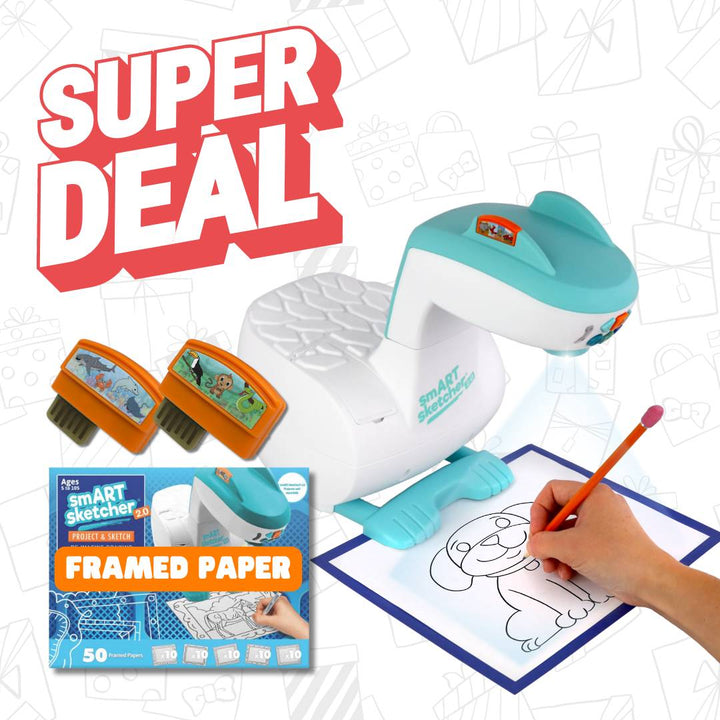 Gift Bundle - smART Sketcher 2.0 Projector  - Includes 2 Creativity Packs & Framed Paper